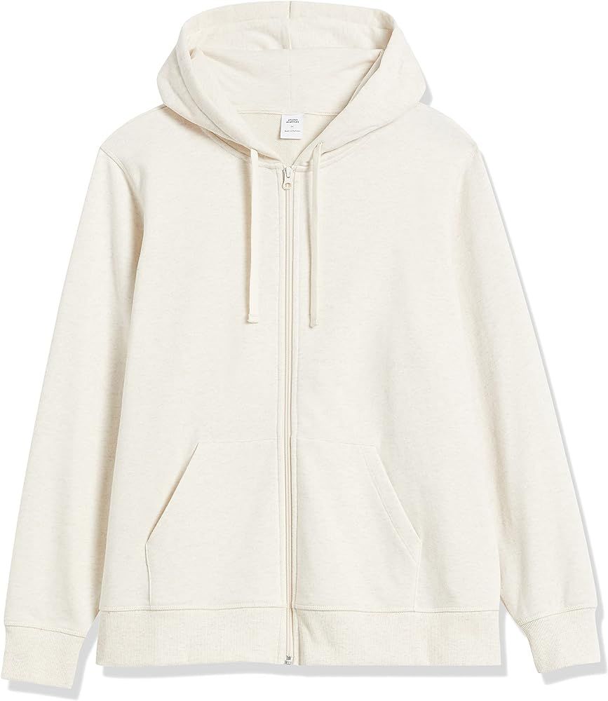 Amazon Essentials Women's French Terry Fleece Full-Zip Hoodie (Available in Plus Size) | Amazon (US)