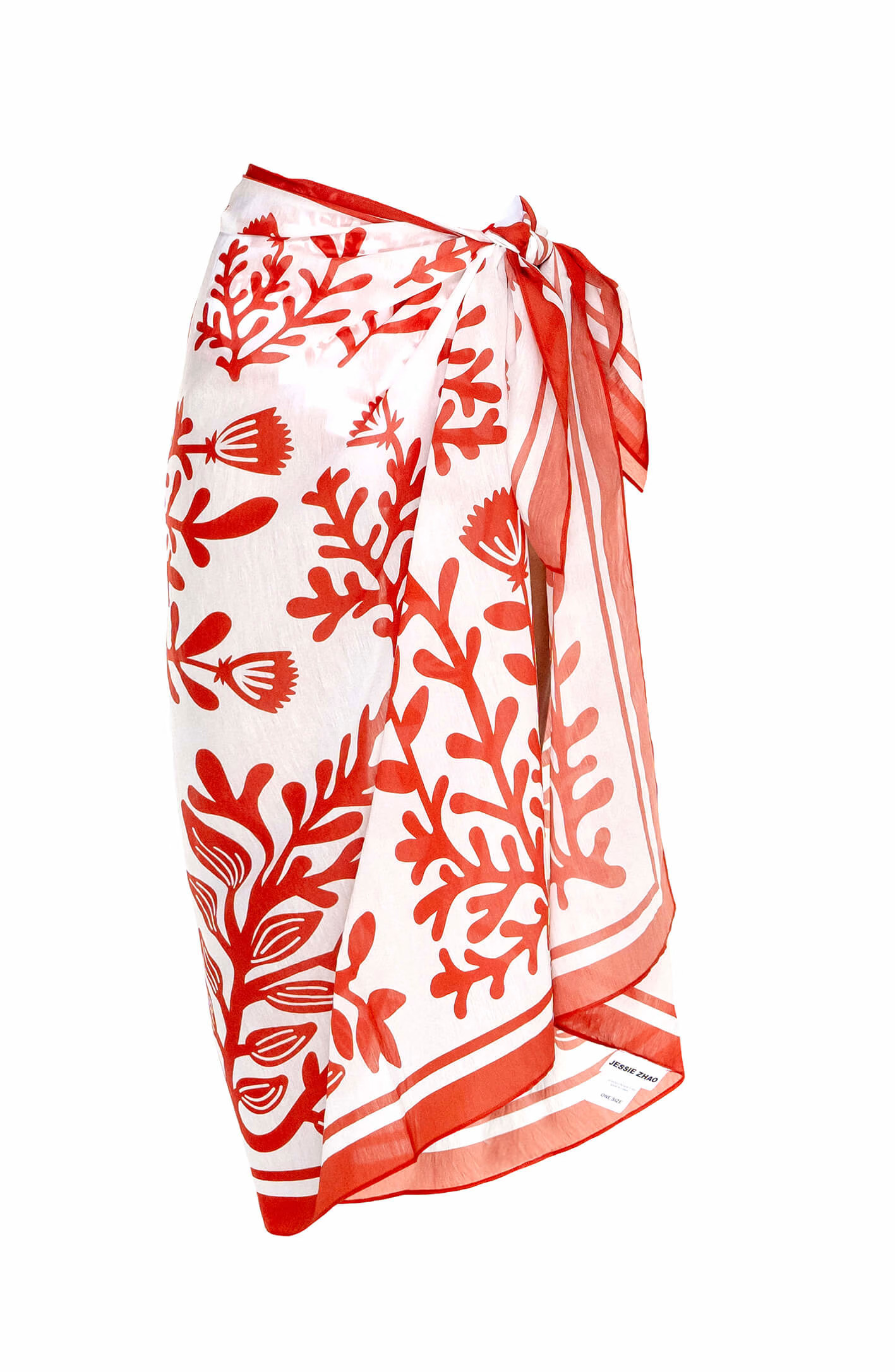 Beach Sarong Wrap - Red Coral | Wolf & Badger