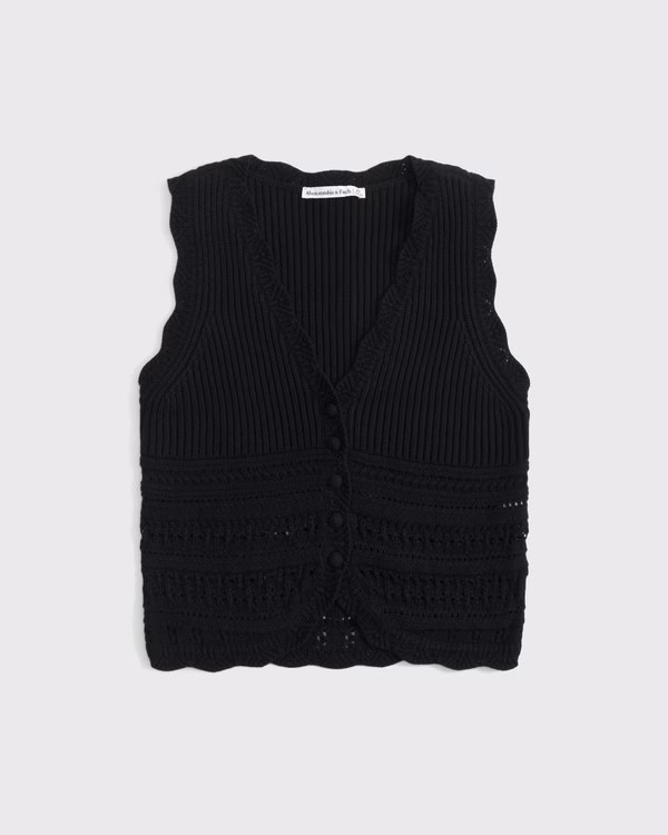 Women's Textural V-Neck Sweater Vest | Women's Tops | Abercrombie.com | Abercrombie & Fitch (US)