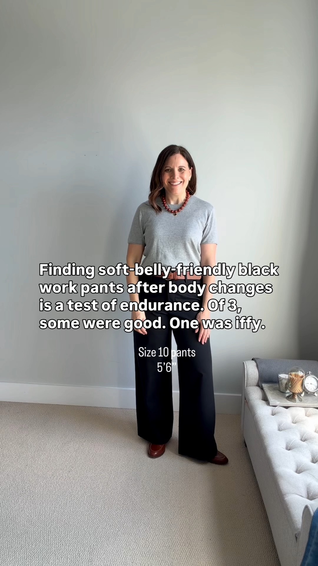 Several weeks ago, I did a side-by-side comparing black ankle trouser pants with elastic-waist ankle pants. You made it VERY clear in the comments that you preferred the trousers. 😂

I’ve been wearing LOFT’s Riviera pants for some time. The curvy fit runs a little big—you’ll see that mentioned in the reviews—so I had sized down. But after gaining a few pounds, that pair wasn’t fitting well anymore. I went back to my true size, and that’s the pair I’m wearing here.

After your comments, I went looking for more black trouser pants that are polished enough for the office, but have enough stretch and comfort for a soft belly.

Here’s what I found. Have a pair that you love? Leave a note in the comments so we can check them out.

📏For reference, I’m midsized, 5’6”, slightly short-waisted, 36-B bust, and wear a small or medium top with size 10 jeans.

#LTKOver40 #LTKSaleAlert #LTKMidsize