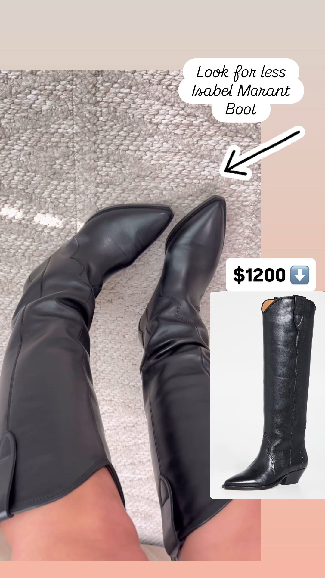 Isabel Marant exact dupe boots! I have these in the brown suede, tan suede and the black leather! They’re Fantastic quality! Size up 1/2 size! Normally 7.5, I wear an 8 in these!

Boots, black boots, designer boots, look for less, Marc fisher boots 

#LTKGiftGuide #LTKHoliday #LTKSaleAlert