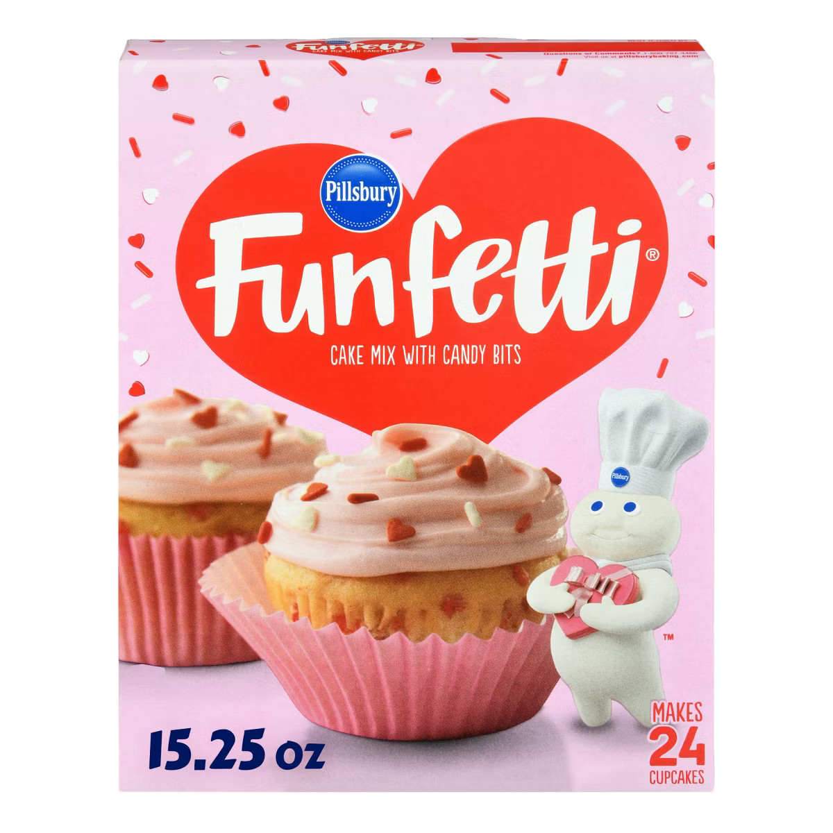 Pillsbury Baking Valentine's Funfetti Cake Mix - 15.25oz | Target