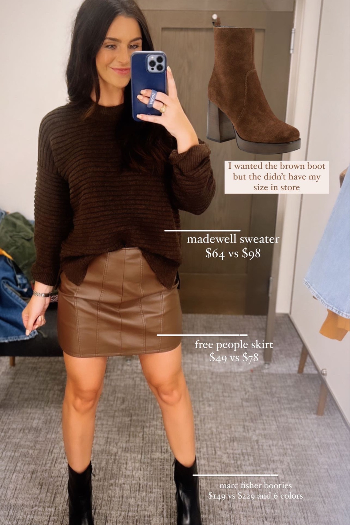 Nordstrom sale // leather skirt // sweater // boots 

#LTKxNSale