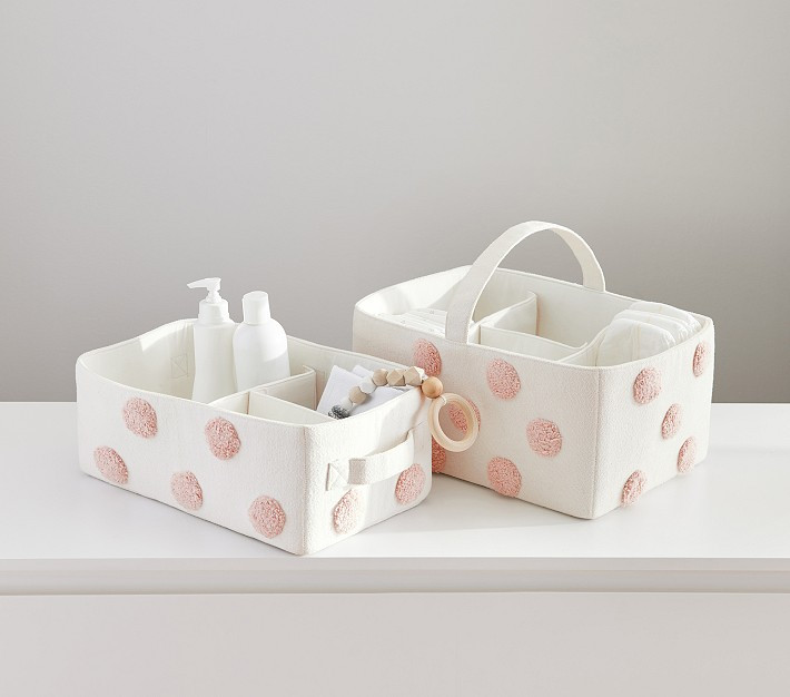 Embroidered Dot Nursery Storage Organizer | Pottery Barn Kids