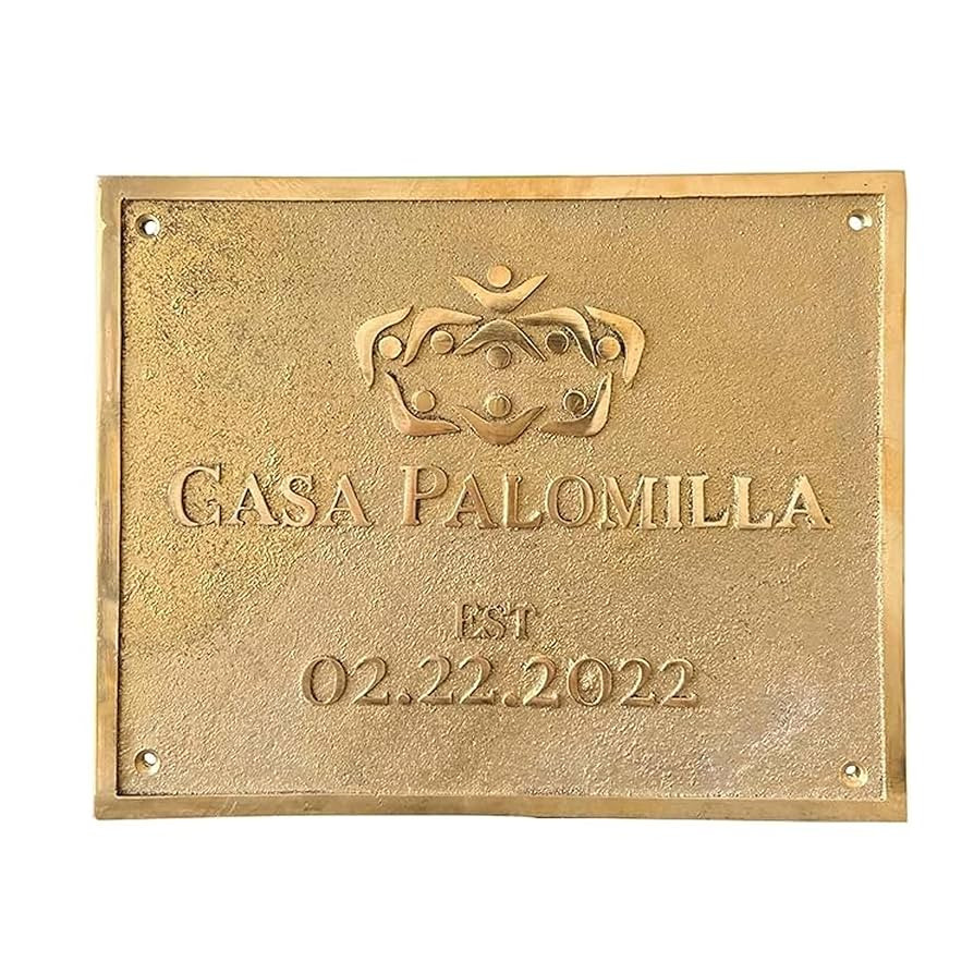 Sam Star Custom Cast Brass Sign Plaque | Personalized Wall Mount Plate for Home Décor | Shiny Fi... | Amazon (US)