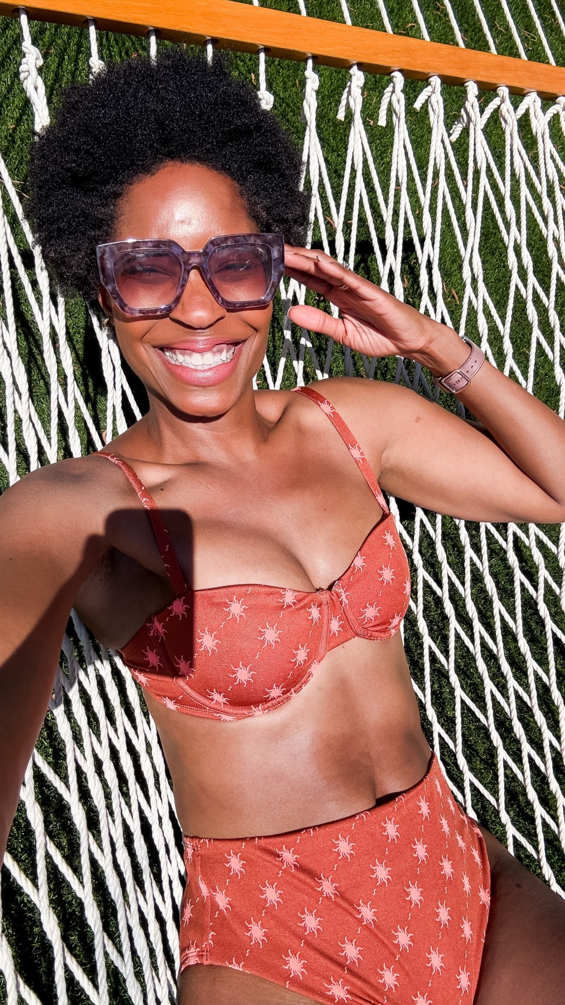 Cutest two piece! Medium bum coverage (might feel like full coverage if you don’t have a booty). Wearing my normal sz (large bottom, medium top). Spring break, bikini, medium coverage swim, full coverage swim, vacation 

#LTKSwim #LTKOver40 #LTKSeasonal