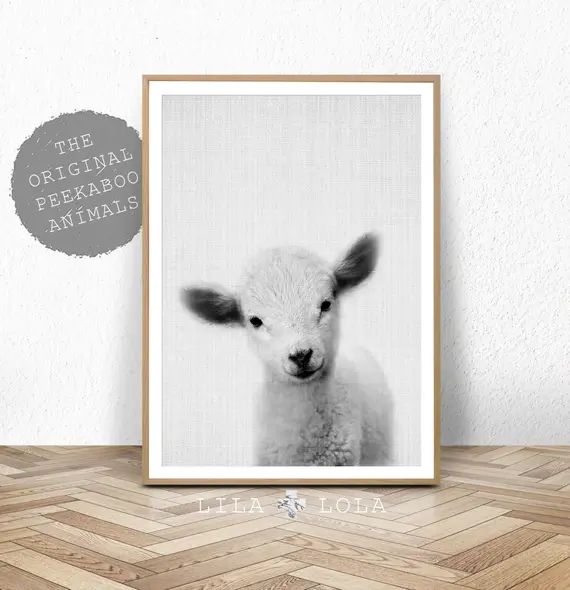 Lamb Print, Baby Sheep Wall Art, Nursery Animal, Digital Download, Farm Decor, Printable Farmhouse S | Etsy (US)