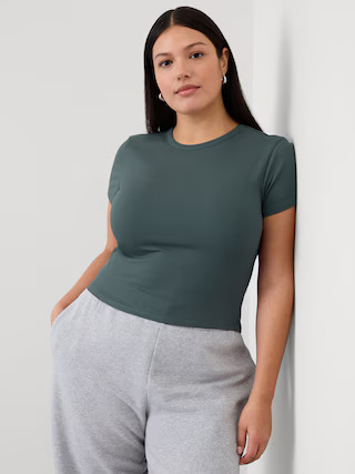 Signature Rib Crop Tee | Athleta