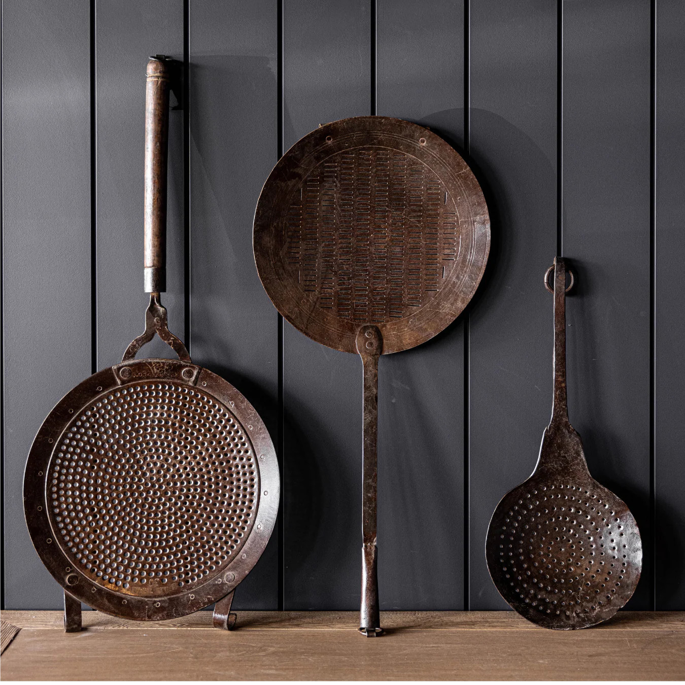 Vintage Found Iron Kitchen Colander | By Luxe B Co | luxe bCO