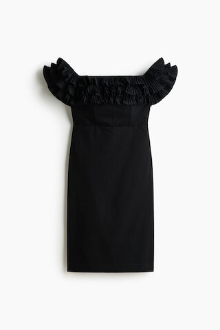 H & M - Off-the-Shoulder Dress - Black | H&M (US + CA)