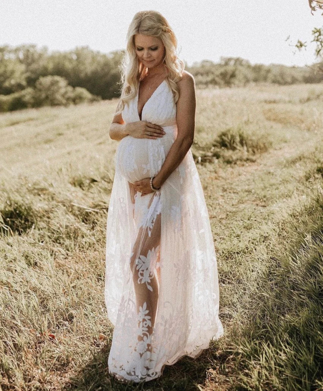 White Maternity Dress for Photoshoot Maternity Gown Baby Shower Dress Pregnancy Photoshoot Dress ... | Etsy (US)