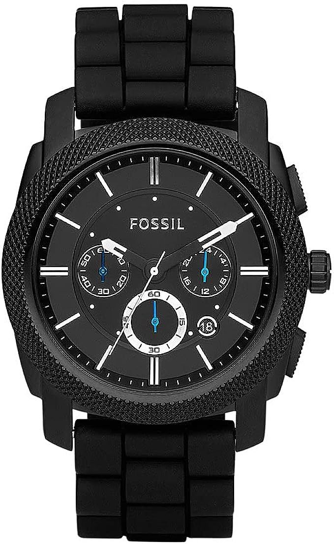 Fossil Men's Machine Stainless Steel Case Quartz Chronograph Watch | Amazon (US)