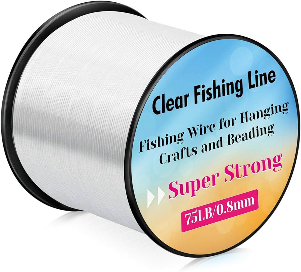 Strong Fishing Line Clear, Acejoz Fishing Wire 0.3mm, 0.45mm, 0.8mm Invisible Hanging Wire Nylon ... | Amazon (US)