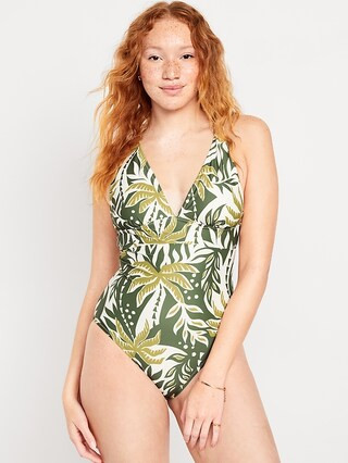 Tie-Back One-Piece Swimsuit | Old Navy (US)