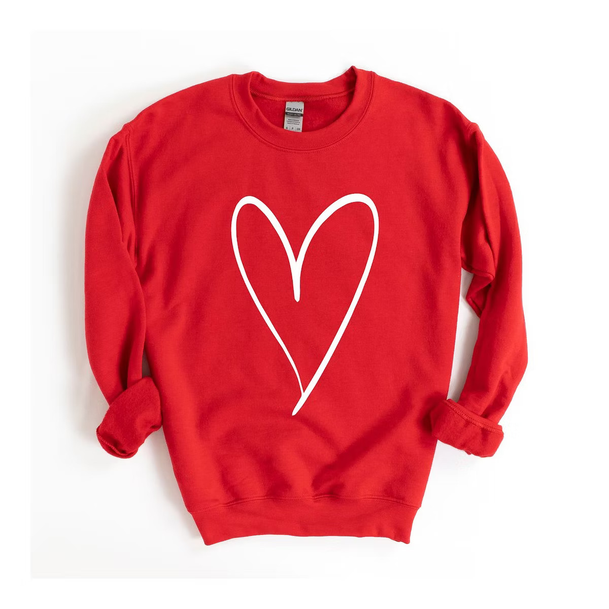 Simply Sage Market Women's Graphic Sweatshirt Hand Drawn Heart | Target