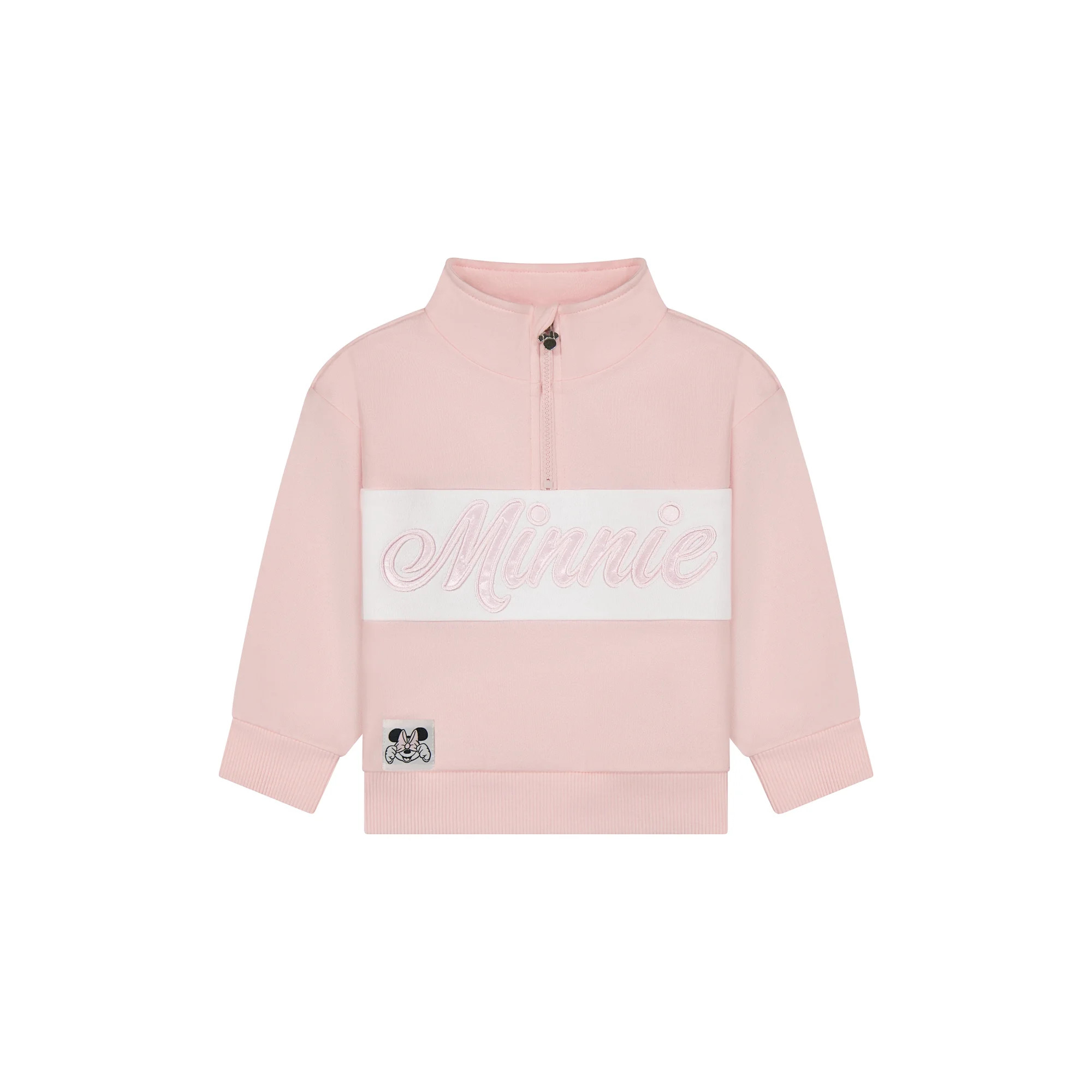 Minnie Mouse Toddler Girls Solid Quarter Zip Top, Sizes 12 Months - 5T - Walmart.com | Walmart (US)