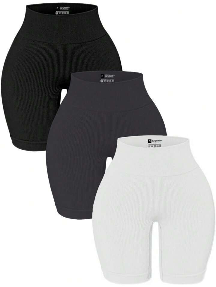 Yoga Basic Women's Solid Color Simple Daily Sports Shorts | SHEIN USA | SHEIN