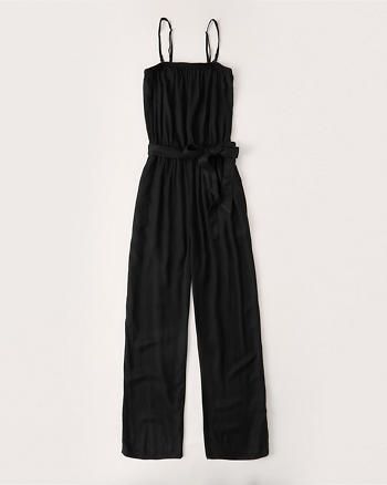 Strapless Tie-Waist Jumpsuit | Abercrombie & Fitch (US)