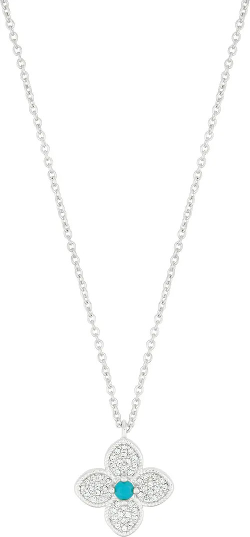 Turquoise Flower Pendant Necklace | Nordstrom Rack