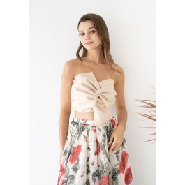 Sweet Knot Bustier Top in Cream | Chicwish