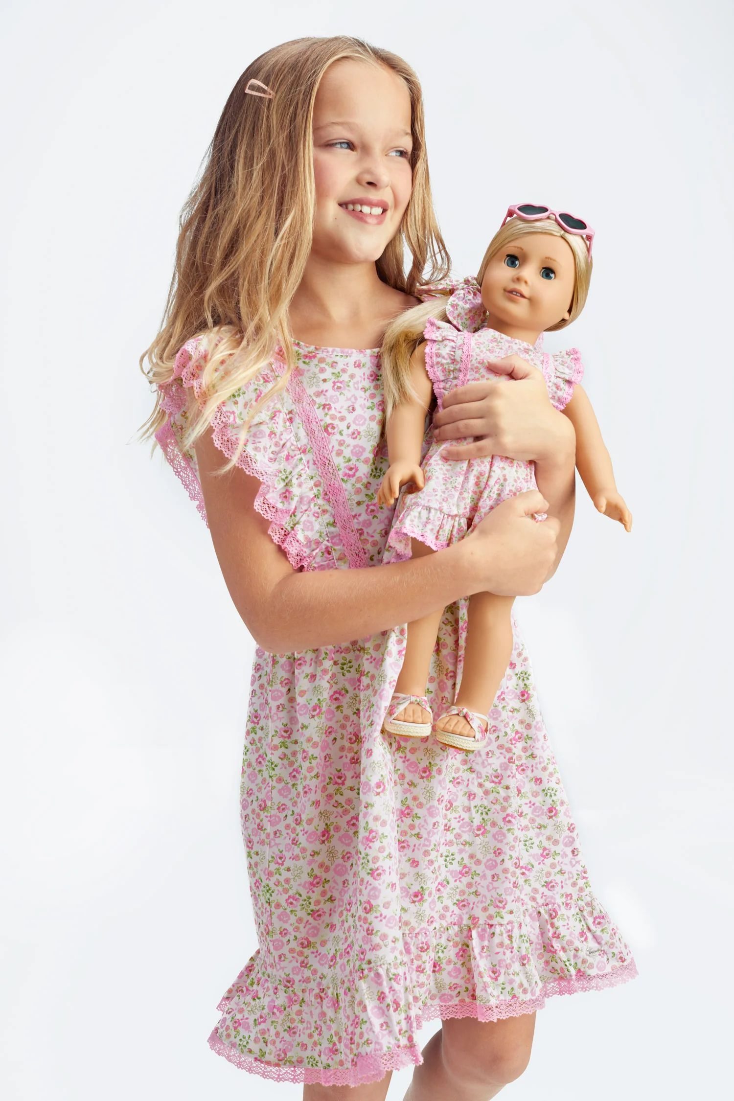 LoveShackFancy x American Girl Girls Floral Flutter Day Dress | LOVESHACKFANCY