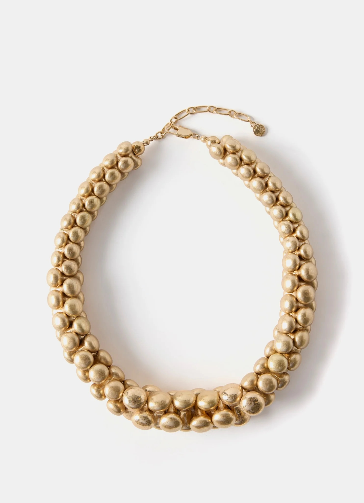 Gold Tone Sphere Statement Necklace | Mint Velvet