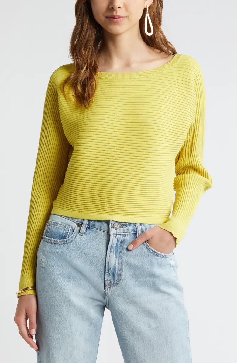 Luxe Sculpt Rib Dolman Sleeve Sweater | Nordstrom