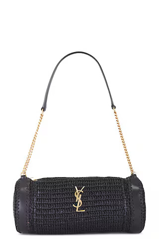 Saint Laurent Small Cassandre Cylindric Bag in Black | FWRD 