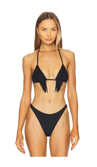 LSPACE Sienna Bikini Top in Black. - size M | Revolve Clothing (Global)