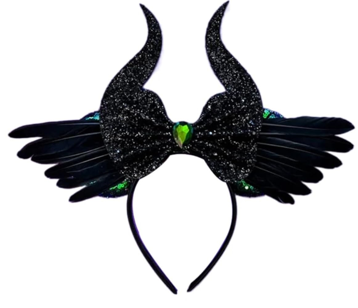 CLGIFT Mickey Ears Halloween Headband with Sequin, Halloween Minnie Ears | Amazon (US)