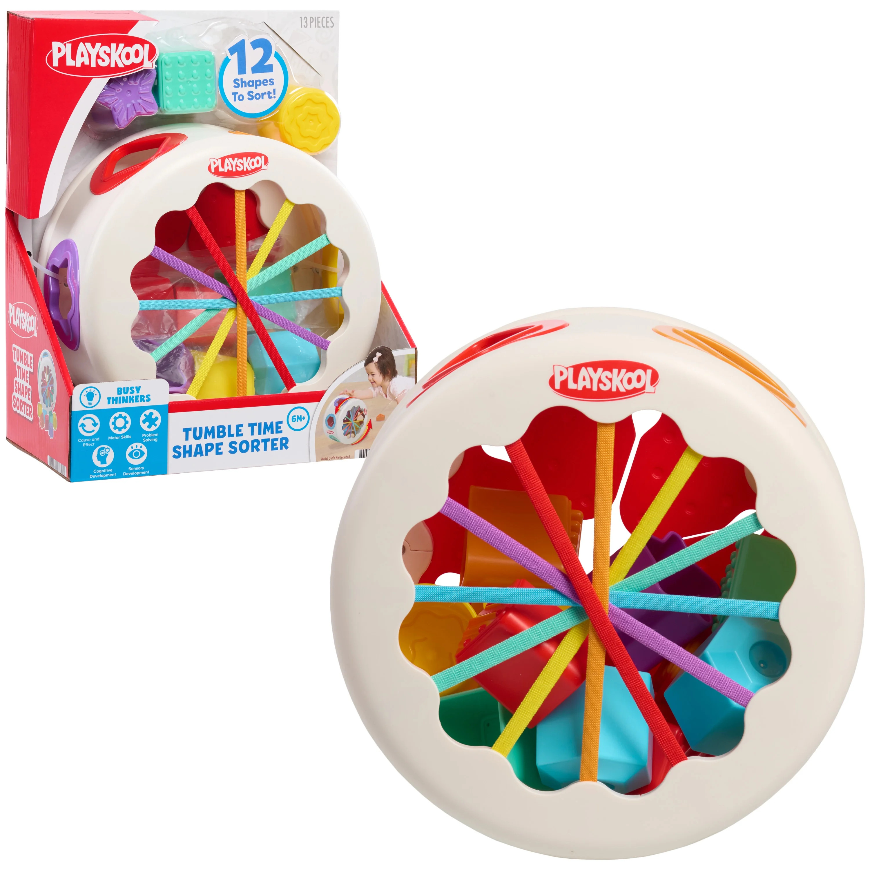 Playskool Tumble Time Shape Sorter Activity Toy, 12 Textured Shapes, Kids Ages 9 Months and up | Walmart (US)