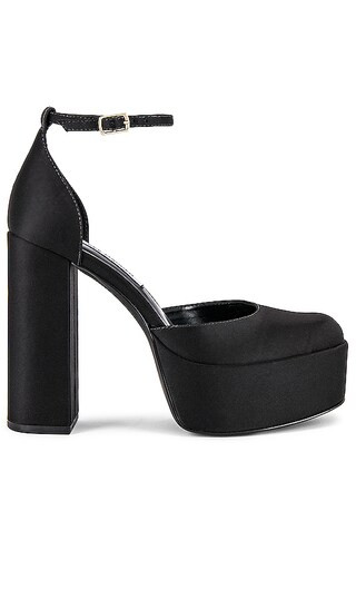 Agata Heel in Black Satin | Revolve Clothing (Global)