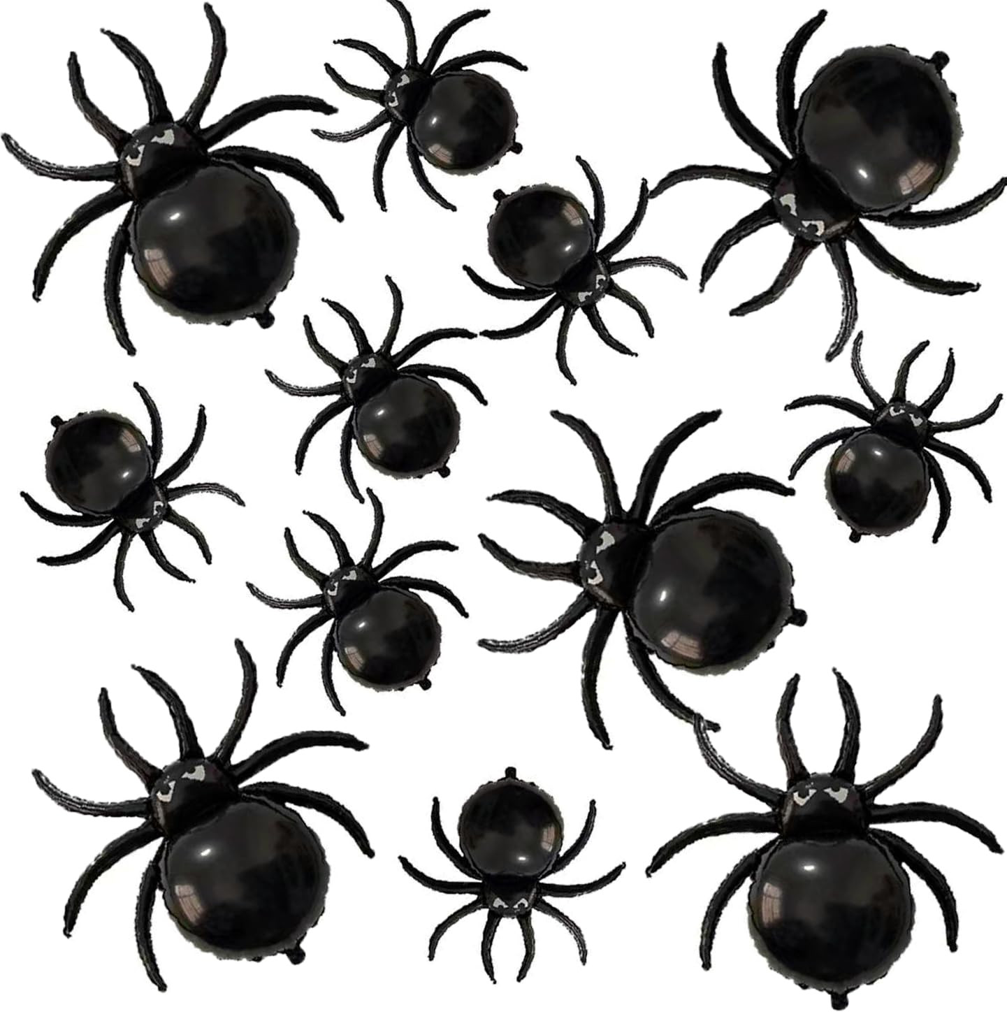 12PCS Halloween Black Spider balloons - 33" Giant and 17.2" Small Spiders Foil Balloon for Hallow... | Amazon (US)