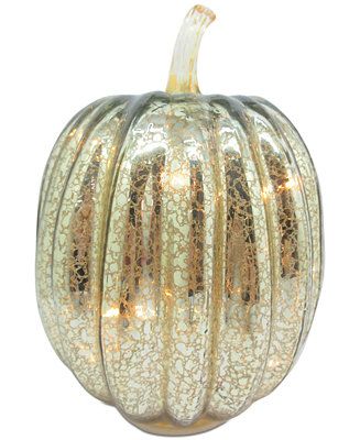 Martha Stewart Collection Small Decorative LED Light-Up Glass Pumpkin, Created for Macy's & Revie... | Macys (US)