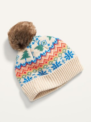 Unisex Fair Isle Sweater-Knit Beanie Hat for Baby | Old Navy (US)