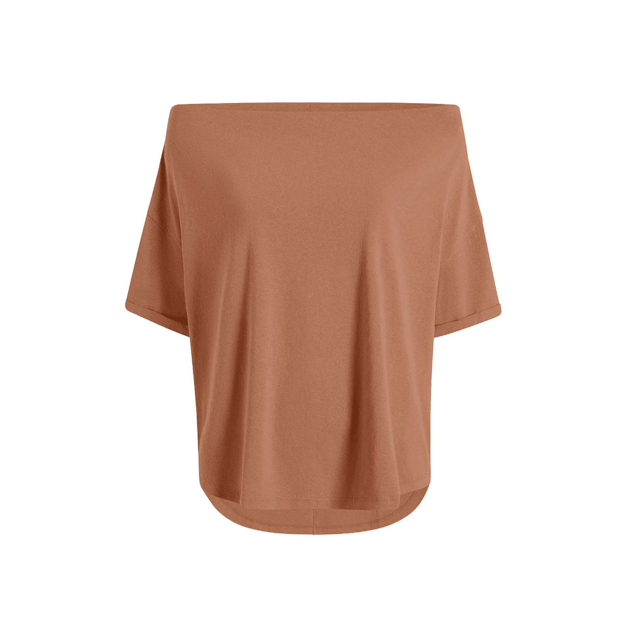 Women's Off The Shoulder T-Shirt | Clay - nuuds | nuuds