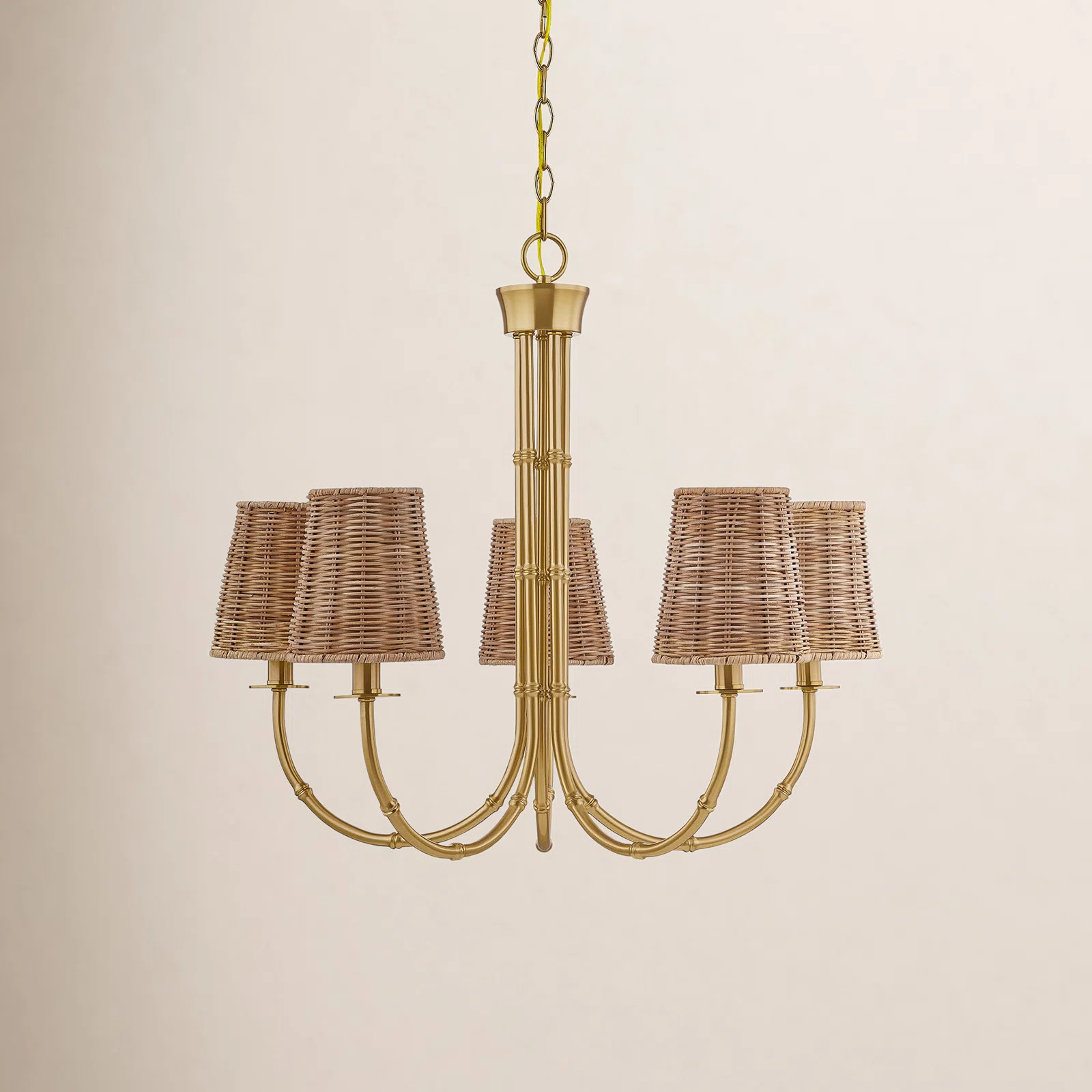 Ashbury 5-Light Chandelier in Warm Brass | Birch Lane