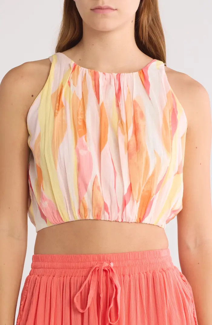 Elan Cotton Elastic Bottom Halter Cover-Up Top | Nordstromrack | Nordstrom Rack