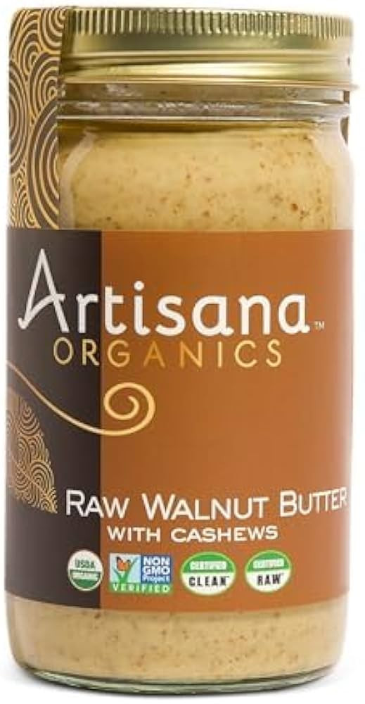 Artisana Organics Raw Walnut Butter with Cashews (14oz Jar) | Amazon (US)