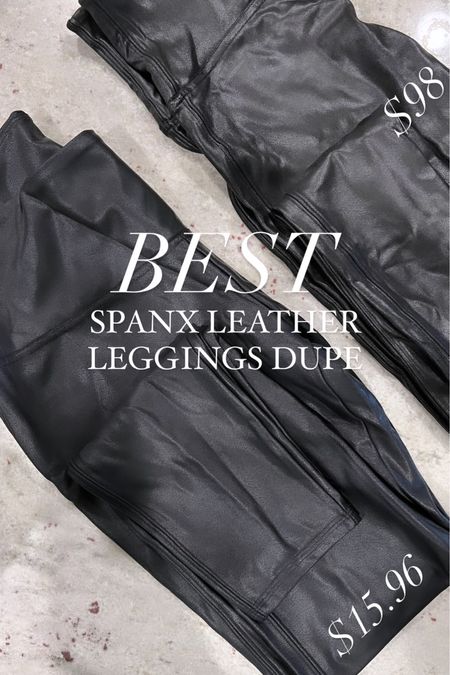 @walmart’s SPANX leather leggings  dupe!!! For a killer price! I’m a size Medium  

#LTKunder50 #LTKstyletip #LTKworkwear