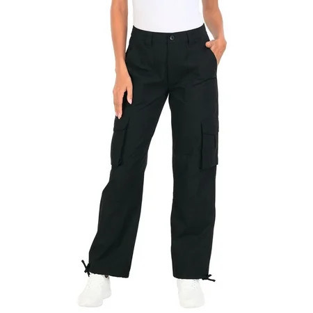 HDE Women s High Waisted Baggy Y2K Cargo Pants with Pockets Black XXL | Walmart (US)