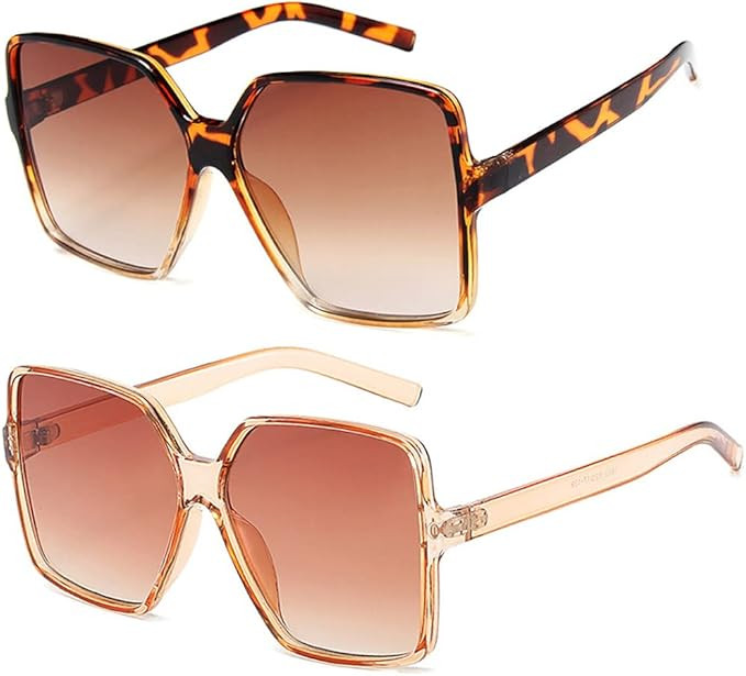 Dollger Oversized Square Sunglasses for Women Big Large Wide Fashion Shades for Men UV Protection... | Amazon (US)