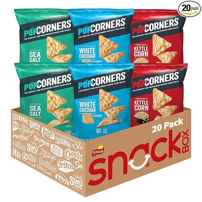 PopCorners Snacks, 3 Flavor Variety Pack, 1oz Bags (20 Pack) | Amazon (US)
