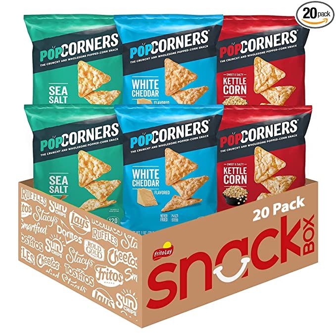 PopCorners Snacks, 3 Flavor Variety Pack, 1oz Bags (20 Pack) | Amazon (US)