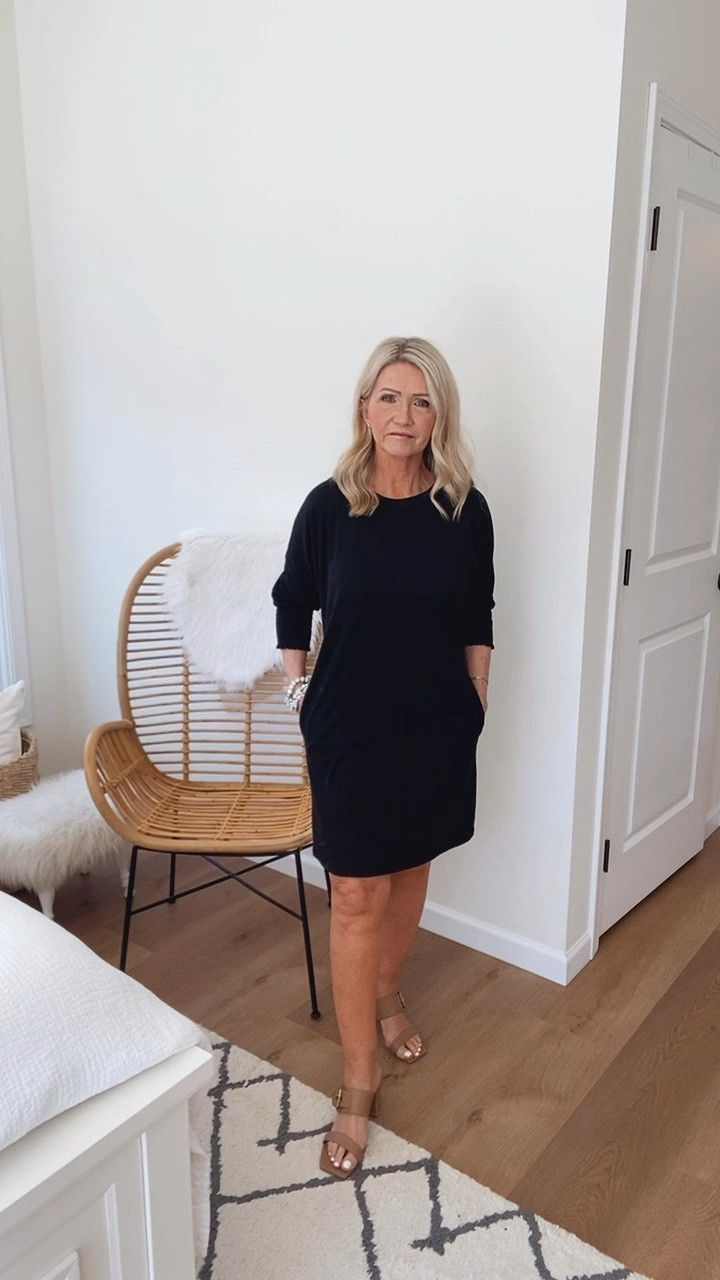 I love the fit of this dress and more colors are available it is a knit stretch soft fabric, pockets and smocking on sleeve cuffs adds a pretty touch. Wear with sandals, sneakers or heels. Wearing size small for reference  

#LTKOver40 #LTKStyleTip #LTKFindsUnder50

#LTKStyleTip #LTKFindsUnder50 #LTKWorkwear