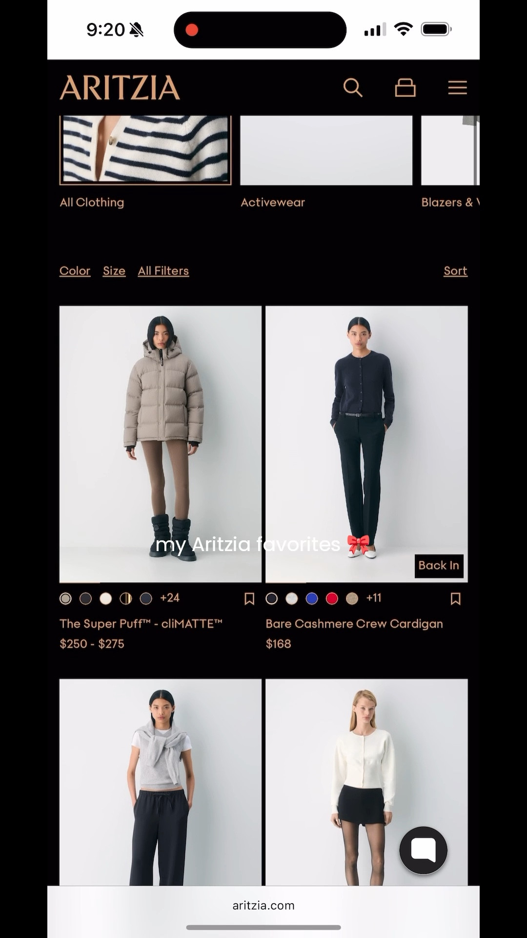 Linking all of my Aritzia favorites — including the golden butter line, staple tanks and basics and the Aritzia super puff! 🎀 I wear a size small in all Aritzia brands 

#LTKGiftGuide #LTKStyleTip #LTKFindsUnder100