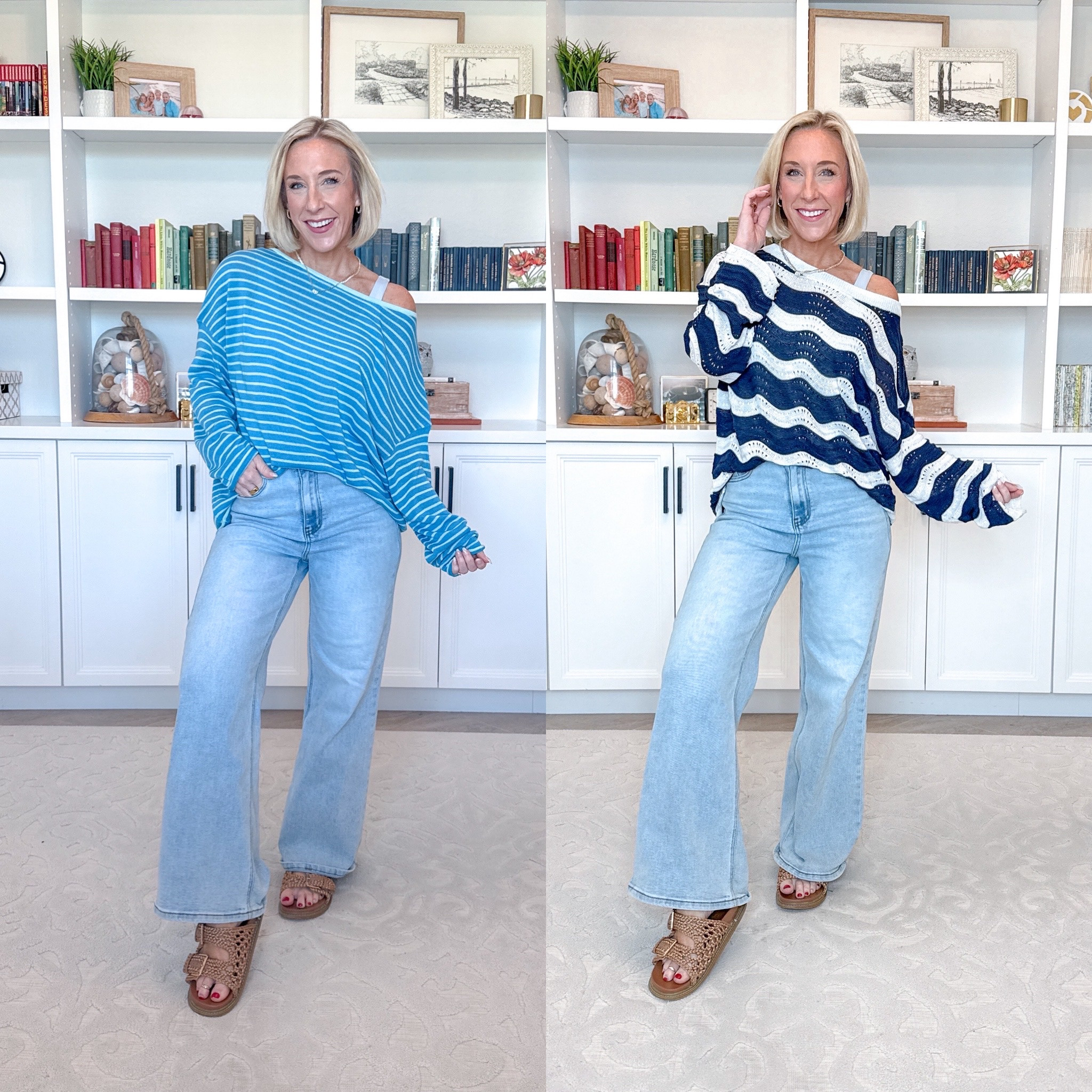Amazon - unboxing spring sweaters.

Linen Blend Beach Striped Off Shoulder Oversized Sweater - size small. 5 colors. * White Tank - size small. Lightwash Wide Leg Jeans - size 25. Sandals - tts. 

Linen Blend Crochet Bell Sleeve Striped Oversized Sweater - size small. 5 colors. 

 

#LTKSeasonal #LTKOver40 #LTKWorkwear