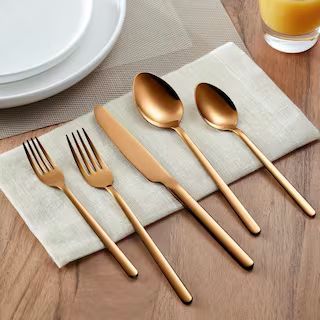 Brenner 40-Piece Copper Finished Stainless Steel Flatware Set (Service for 8) | The Home Depot