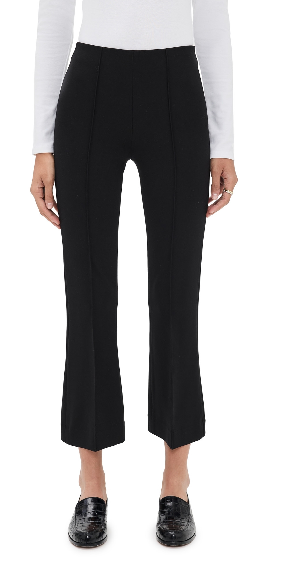 rag & bone Irina Ponte Kick Flare Trousers Black XS | Shopbop