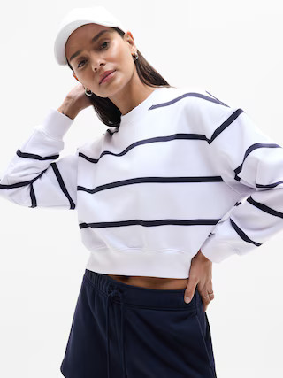 Terry Crop Crew Sweatshirt | Athleta